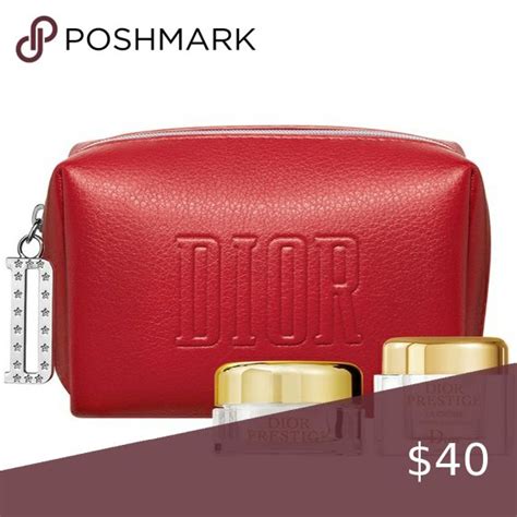 dior makeup pouch red